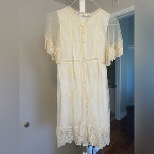 Beautiful zara cream girls dress